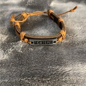 Faith Leather Bracelet